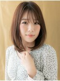 細めハイライトカラーエアストレートミディアム310W浦和30代40代