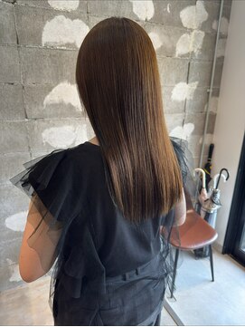 ソワ 四日市(soie) ブリーチ無しダブルカラー オリーブベージュ