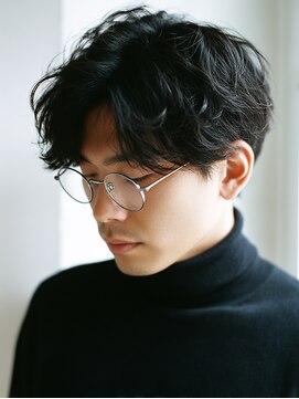 ロッソ ヘアアンドスパ 谷塚店(Rosso Hair&SPA) センターパート／ウルフ/マッシュ/メンズカット