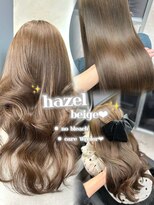 ユアーズヘア 東新宿店(youres hair)&nbsp;ブリーチなしで透明感たっぷりヘーゼルベージュ
