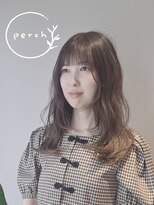 パーチ(perch)&nbsp;耳後ろレイヤー×くすみミルクティーグラデーション