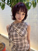 ローエ バイ デコ(Rohe by DECO)&nbsp;【廣川】ワインレッド/レイヤーボブ/ボルドーカラー/レッド/赤髪