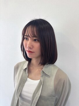 フューズ 曳舟店(Fuse) 艶感切りっぱなしボブ×シースルーバング