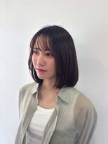 フューズ 曳舟店(Fuse) 艶感切りっぱなしボブ×シースルーバング