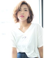 リメル 奥沢自由が丘店(Remel)&nbsp;【Ａｓｈ自由が丘/坂本哲也】無造作ウェーブ×ワンサイドロブ