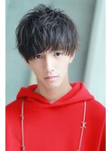 ふわぼさ質感【ハロルドマッシュ】サイドパートマッシュ