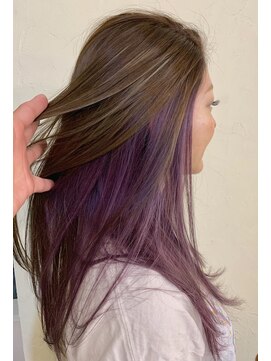 マインドヘアー(MiND HAiR) ハイライトインナーラベンダーパープル