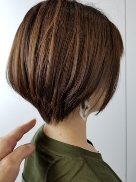 フルショウ 梅田(FURUSHO) 大人ショートボブマッシュ小頭コンパクトチョコレートブラウン