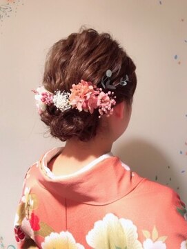 ネオリーブリノア 北千住東口店(Neolive Linoa) 着物 ヘアセット ドライフラワー