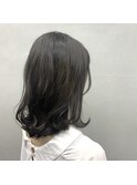 【mono  柏】外ハネミディアム×カーキグレージュ