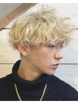 Belleメンズスタイル ブロンドシルバーカラー×スリークショート
