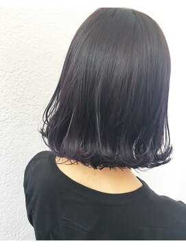 メルジーナ 浜松(MELGINA) 【MELGINA】切りっぱなしボブ × 暗髪ラベンダー