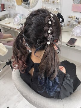 アチーブ 三宮(Achieve) ツインテール(神戸三ノ宮ヘアセット専門店Achieve)