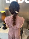編みおろしヘアセット