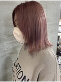 くびれボブ/ベージュピンク
