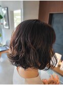 大人ツヤ感ボブパーマ