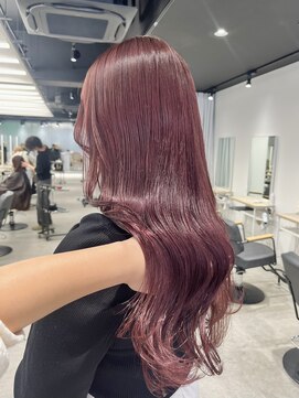 ゼスト 八王子店(ZEST) ブリーチなしカシスレッド/ラベンダーカラー【佐々木麻衣】