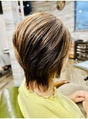 ミディアムレイヤー/カット、カラー、Aujua2ステップTr/30代~
