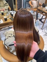 ロンドロゼ 池袋(Lond rose)&nbsp;イメチェン外ハネボブ美髪ワイドバングレイヤー髪質改善縮毛矯正