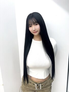 ラピス 渋谷本店(Lapis) ブルーブラック/シールエクステ/前髪カット/バイカルテ