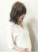 【VIVO】アンブレラカラー ベージュ系ハイライト 白髪ぼかし