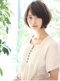 ■大人ガーリーココアブラウン小顔ボブM.SLASH自由が丘21-14