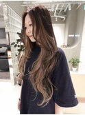 天神大名ダブルカラーロングヘアロングレイヤーインナーカラー