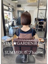 スターガーデン(STAR GARDEN)&nbsp;2025年ワンレンミニボブhair◎オシャレな女性人気◎