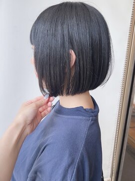 モリオフロムロンドン 原宿本店(morio from London) 【morio原宿】丸みボブ 似合わせカット 黒髪