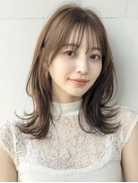 リンクミリ(Link mili)&nbsp;くびれミディアム/外ハネレイヤー透明感カラー