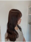 大人可愛い艶ブラウン×顔まわりレイヤー
