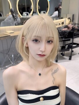 ロンドウル 熊本(Lond ulu) 韓国へア/ブリーチ/顔周りカット/ハイトーン/レイヤーカット/