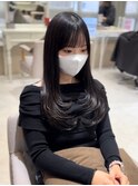 三宮　学割U24 韓国　レイヤーカット　顔まわりカット