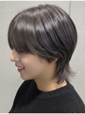 メンズ シースルーマッシュ ラウンドマッシュ×ダークアッシュ