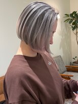 ハーパーズ 渋谷(harpers) ホワイトベージュバレイヤージュボブ