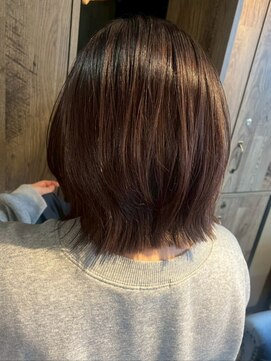 ナフィ バイ エイム 町田店(Nafie by eim) くびれボブ/ボブレイヤー/ショコラブラウン/バレイヤージュ/小顔