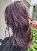 ブリーチなし秋カラーボルドー赤髪チェリーブラウンレッド