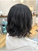 コテ巻き風パーマデジパボブヘア大人可愛い本厚木