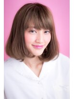 エルデ ナインズ ヘアー スタンド 川口店(elde 9's HAIR STAND)&nbsp;35モーブカラーのワイドバングで大人かわいいくびれミディ 川口