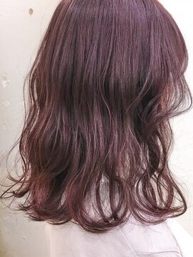 ブルーフェーセス 表参道(blue faces) 『bluefaces』 スモーキーピンク×ウエーブスタイル