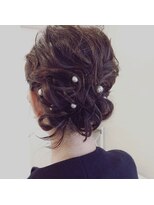 キュアー 千葉店(hair&make cure)&nbsp;パールを添えたパーティーヘアーセット