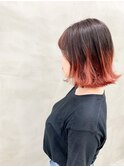 【SUN】切りっぱなしボブのツートンカラー(モエ)