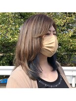 サロンエヌズ(salon Nz)&nbsp;デザインカット＋外国人風☆アディクシーカラー＋インナーカラー