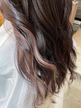 ラ メール ヘア デザイン(La mer HAIR DESIGN) インナーカラー/ピンク♪