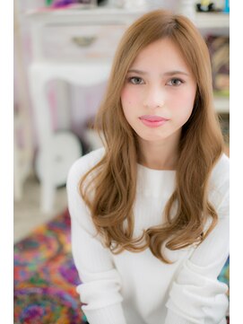 ミック 日暮里店(miq) 海外セレブオーラ…ハイトーンカラー外国人風ウェーブ巻きc1