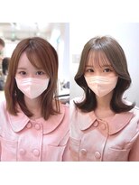 ミラリー トウキョウ(Mirareee Tokyo)&nbsp;20代30代40代◎韓国ヘアー顔周りレイヤー青髪似合わせカットロブ