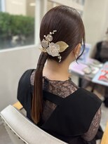 ポニーテール ヘアセット 結婚式セット ローポニー