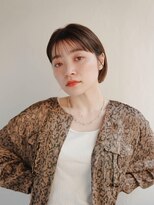 ムク 甲府(muku.)&nbsp;ミディアムヘア/斜めバング/グレージュカラー/甲府駅