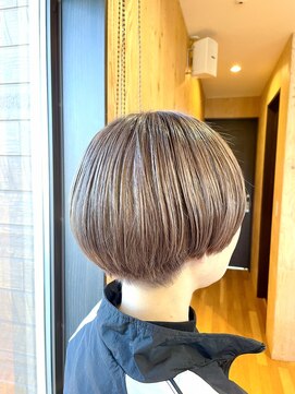 テト ヘアデザイン(tett hair design) ワンブリーチからのミルクティベージュ