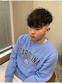 波巻きハイライトアップバングツーブロックマッシュ